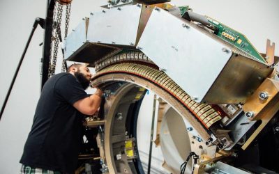 This GE BrightSpeed 16 is now being harvested for parts after being used for testing